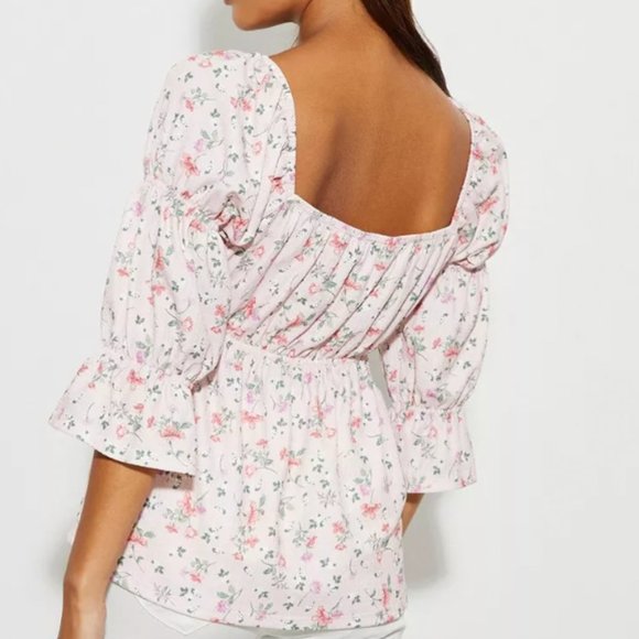 Dorothy Perkins Petite Square neck XSP Floral Blouse Top NWT - Picture 4 of 8